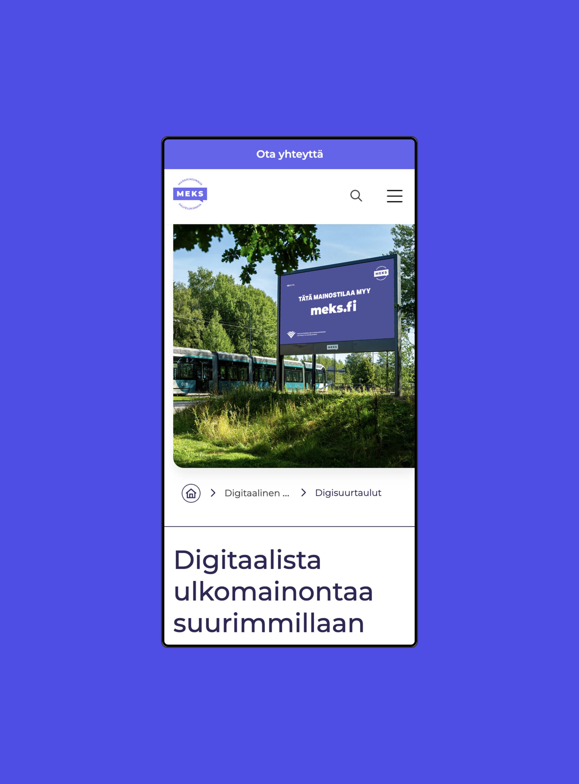 Kuvituskuva mobiilikäyttöliittymästä